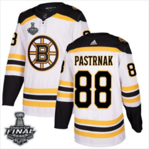 Bruins #88 David Pastrnak Weiß 2019 Stanley Cup Final Stitched